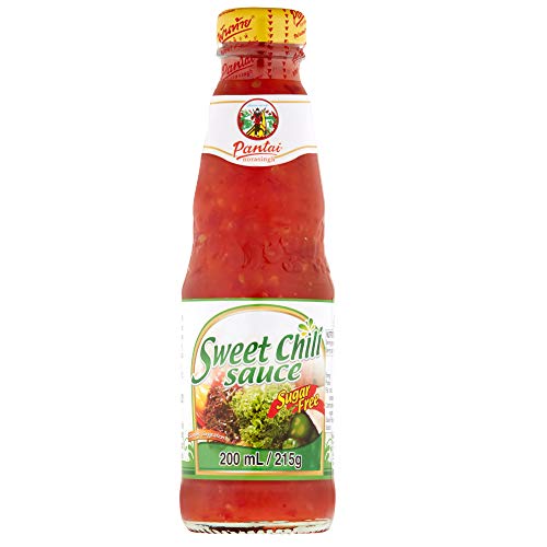 Pantai Norasingh Sweet Chili Sauce, Sugar Free, 200 ml, Red & White, Medium (8761)