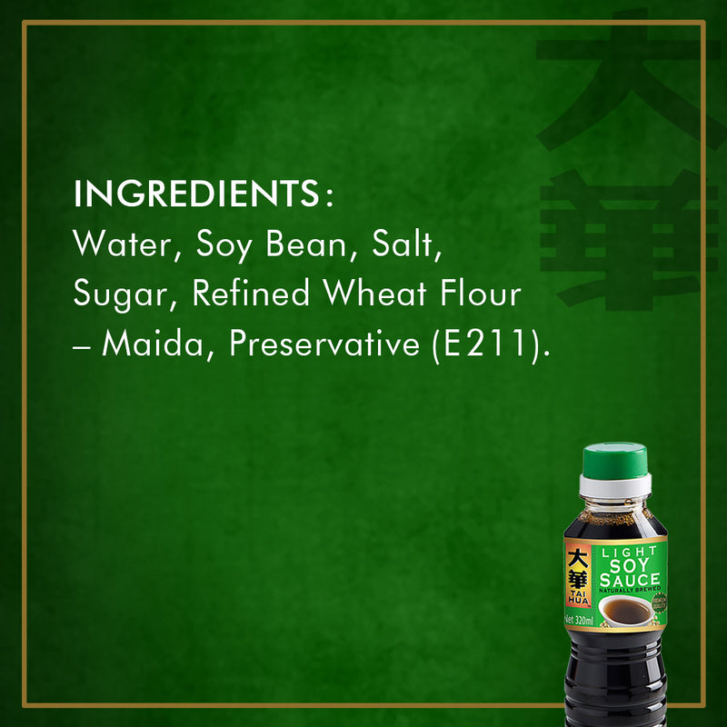 Tai Hua Light Soy Sauce, 320ml