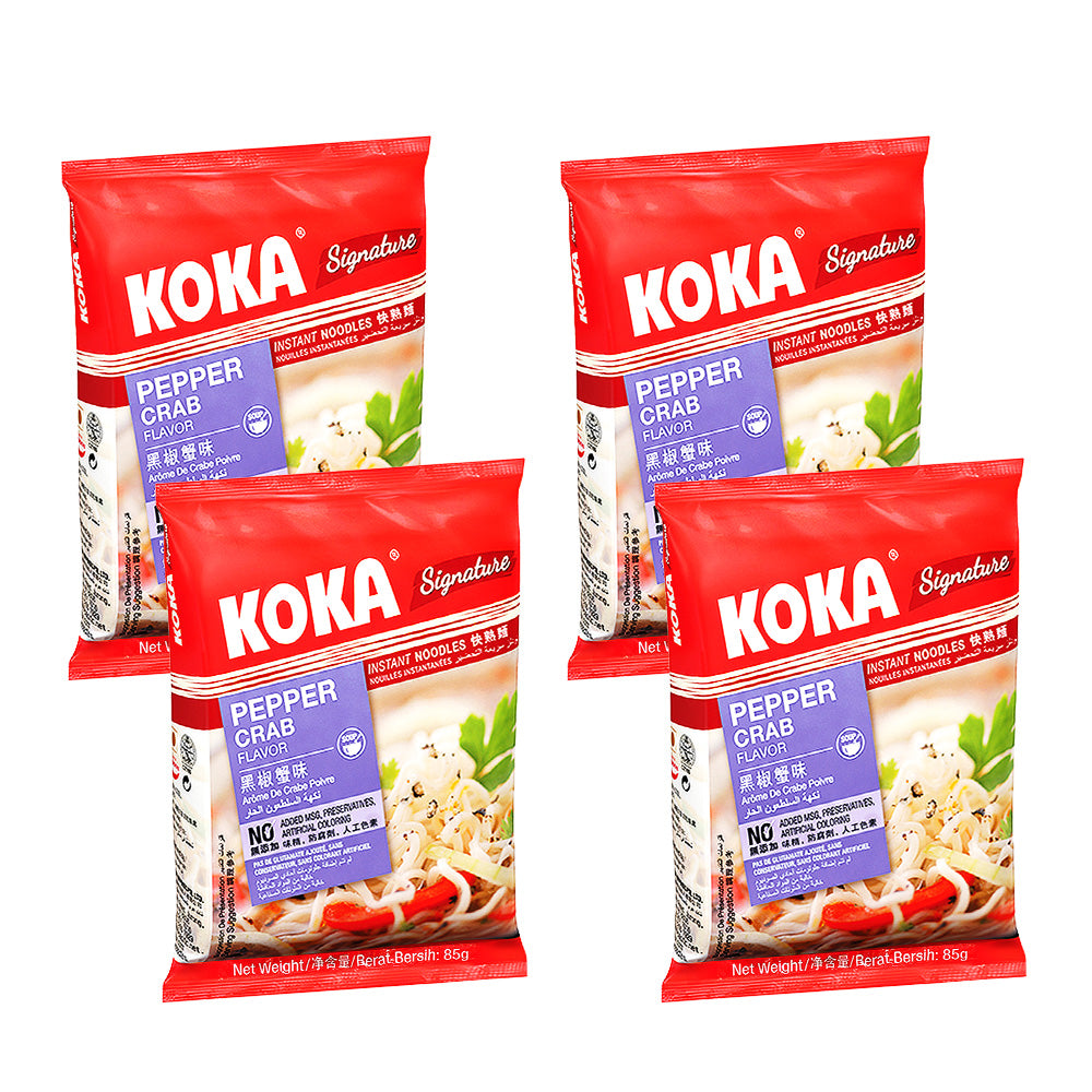 Koka Signature Pepper Crab Noodles85g Pack Of 4 Instant Noodles